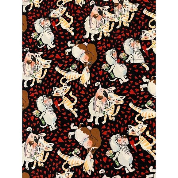 SCRUBS Dog Cat Heart Love Scrub Top Large - Picture 4 of 6